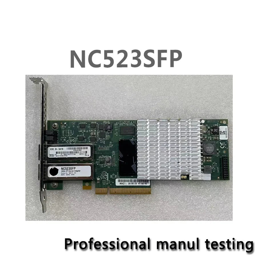 NC523SFP DUAL PORT 10GBE SFP PCL-E NIC FIBER OPTIC 10G NETWORK CARD ADAPET QLE-3242 593742-001 593717-B21 Well Bofore Shipping