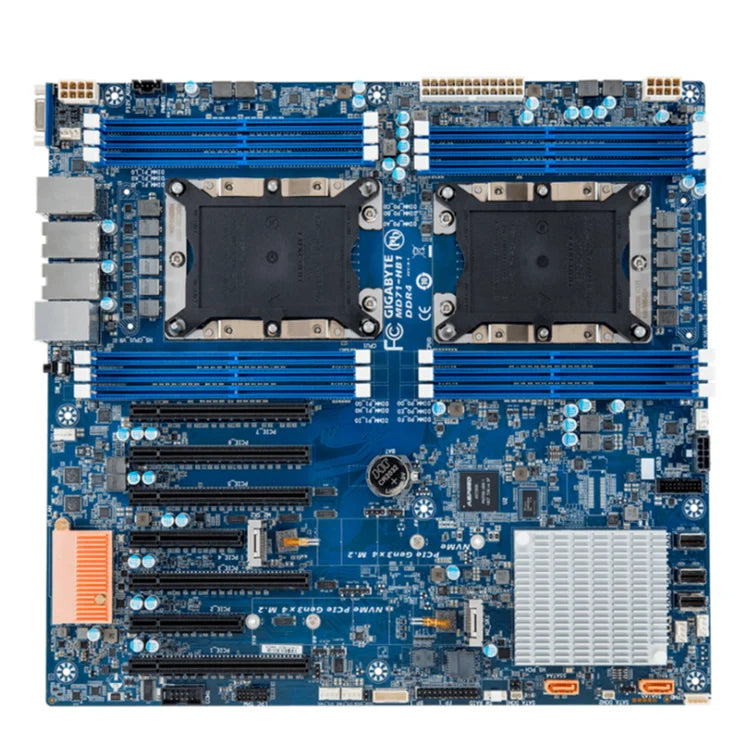 Gigabyte MD71-HB1 (rev.1.x) Server Motherboard Intel C622 Express Chipset 2nd Gen DDR4 Refurbished LGA 3647 Socket USB 3.0/2.0