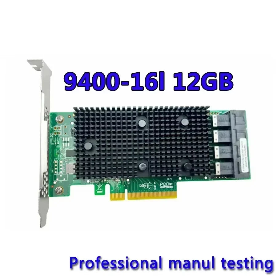 9400-16i hba controlador SATA/SAS raid 12 gbps pcie 16 porta apoio mvne hdd Tested Well bofore shippingwork for server