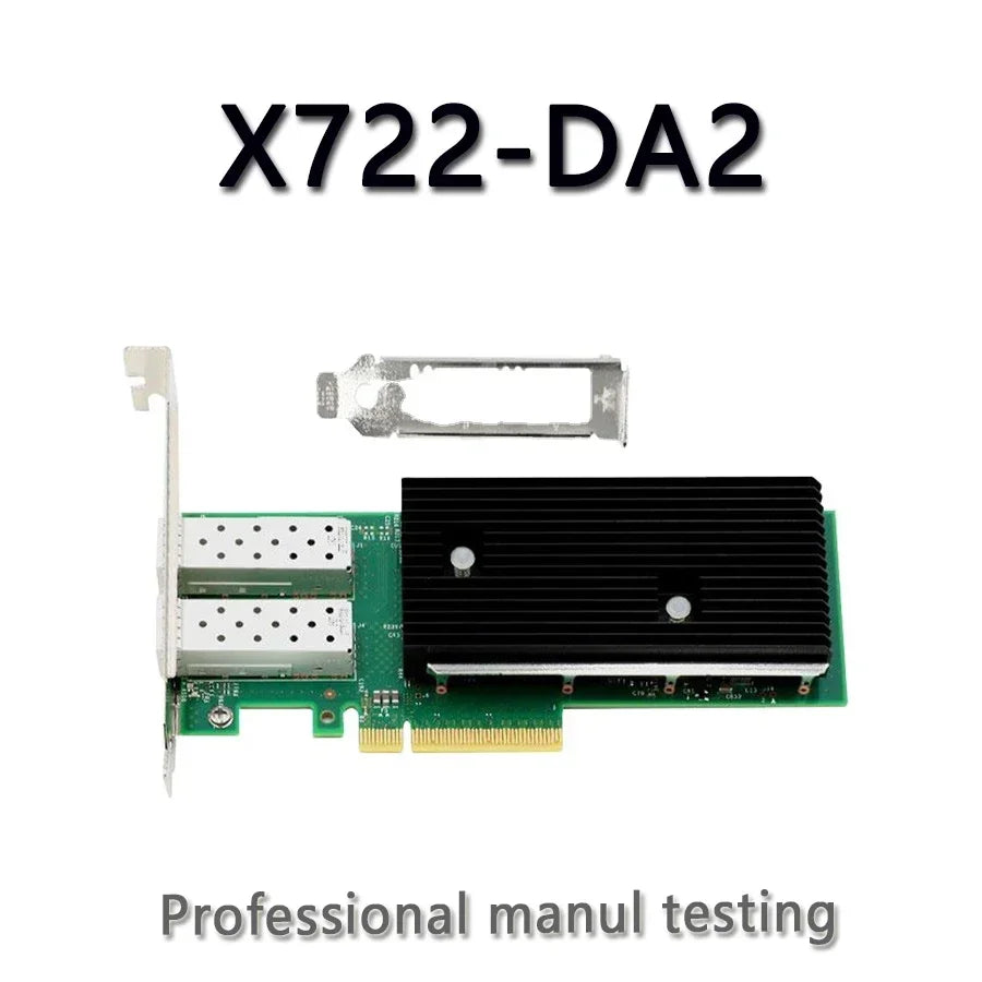 X722-DA2 10Gbps Dual Port Wired External PCI Express 3.0 X8 OEM Server Network Adapter Used Stock