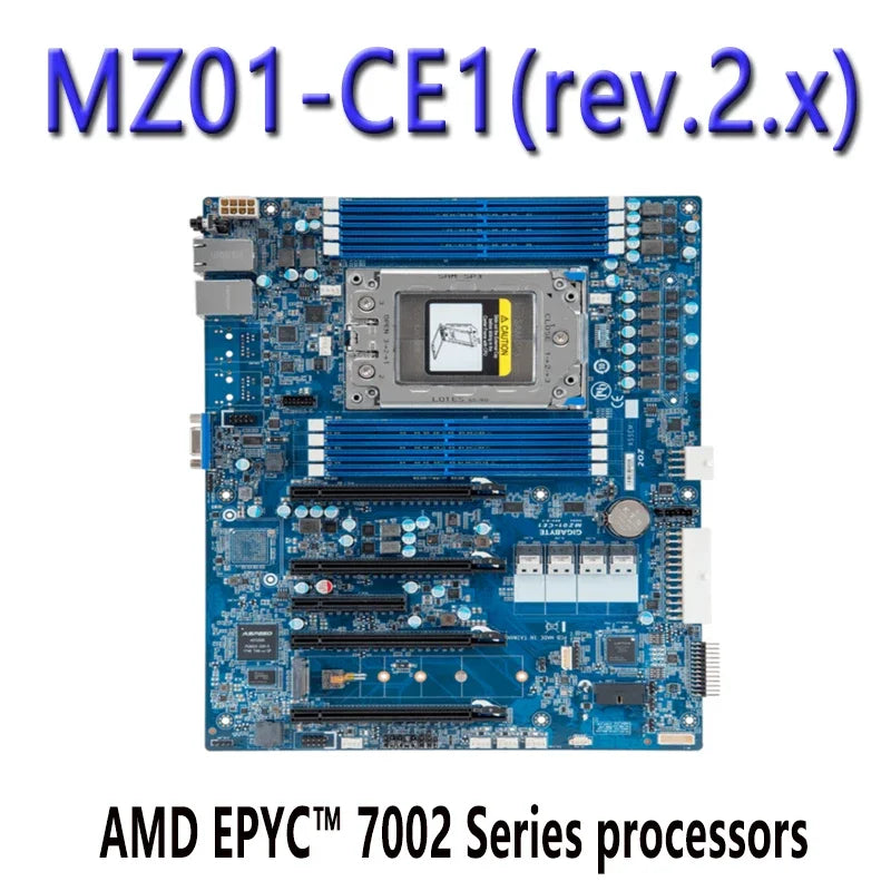 For Gigabyte MZ01-CE1 (rev.2.x)  Motherboard  EPYC 7002/7001 Series Processors DDR4  Tested Well Bofore Shipping