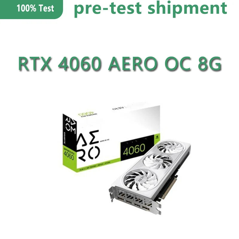 GeForce RTX 4060 AERO OC 8G GV-N4060AERO OC-8GD  8GB GDDR6 128bit Wind Power Cooling System RGB Fusion Dual BIOS Mode