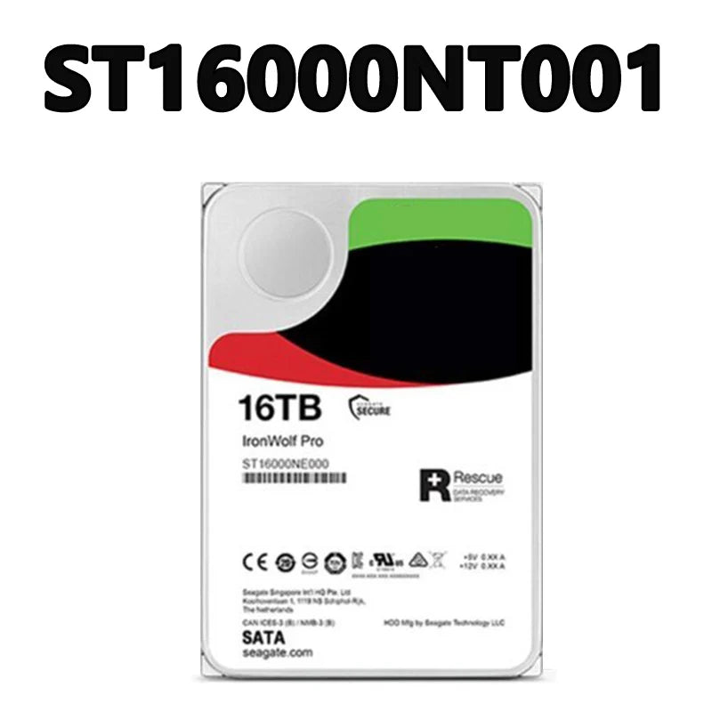 ST16000NT001 16TB SATA 3.5-inch Speed 7200 Rpm Cache Capacity 256MB