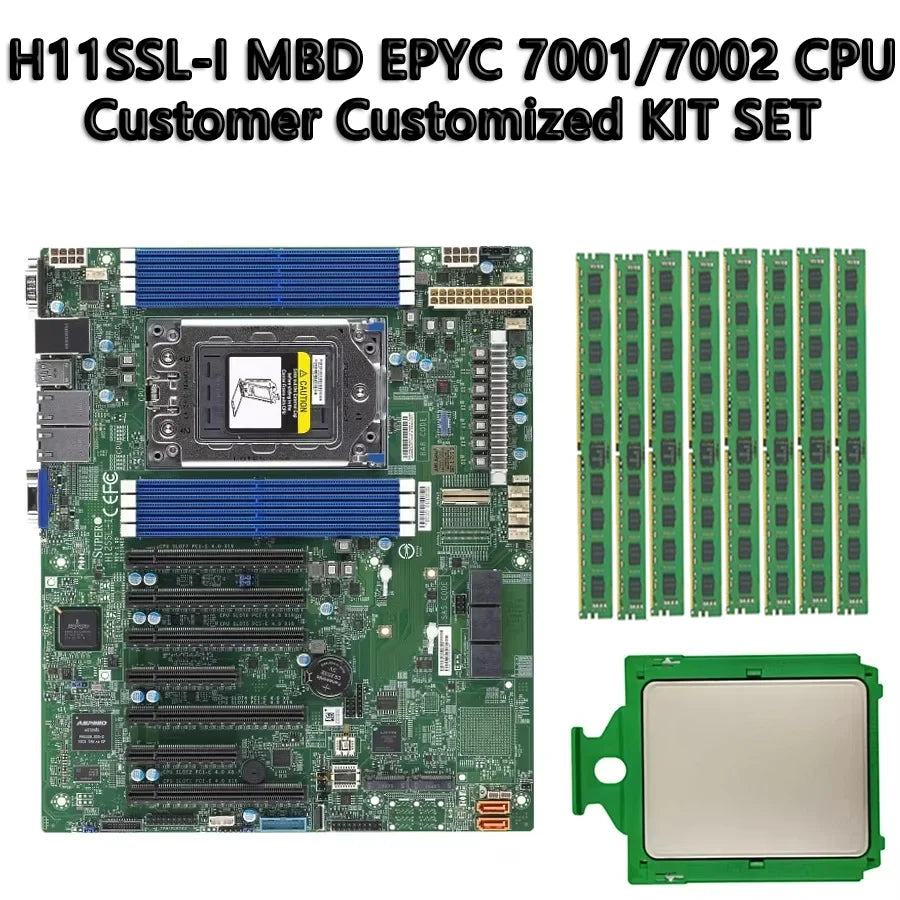 H11SSL-i ATX Motherboard Support 8pcs DDR4 RAM EPYC 7261 7251 7371 7301 7281 735P 7451 7401 740P 7601 7551 7501 755P 7551P CPU