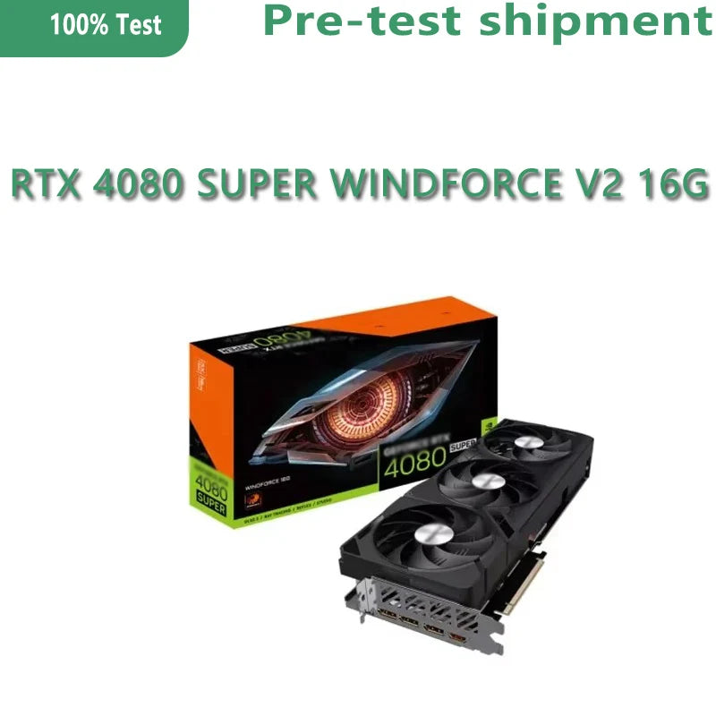 GeForce RTX 4080 SUPER WINDFORCE V2 16G GV-N408SWF3V2-16GD 16GB GDDR6X 256-bit Dual BIOS Mode Wind Power Cooling System