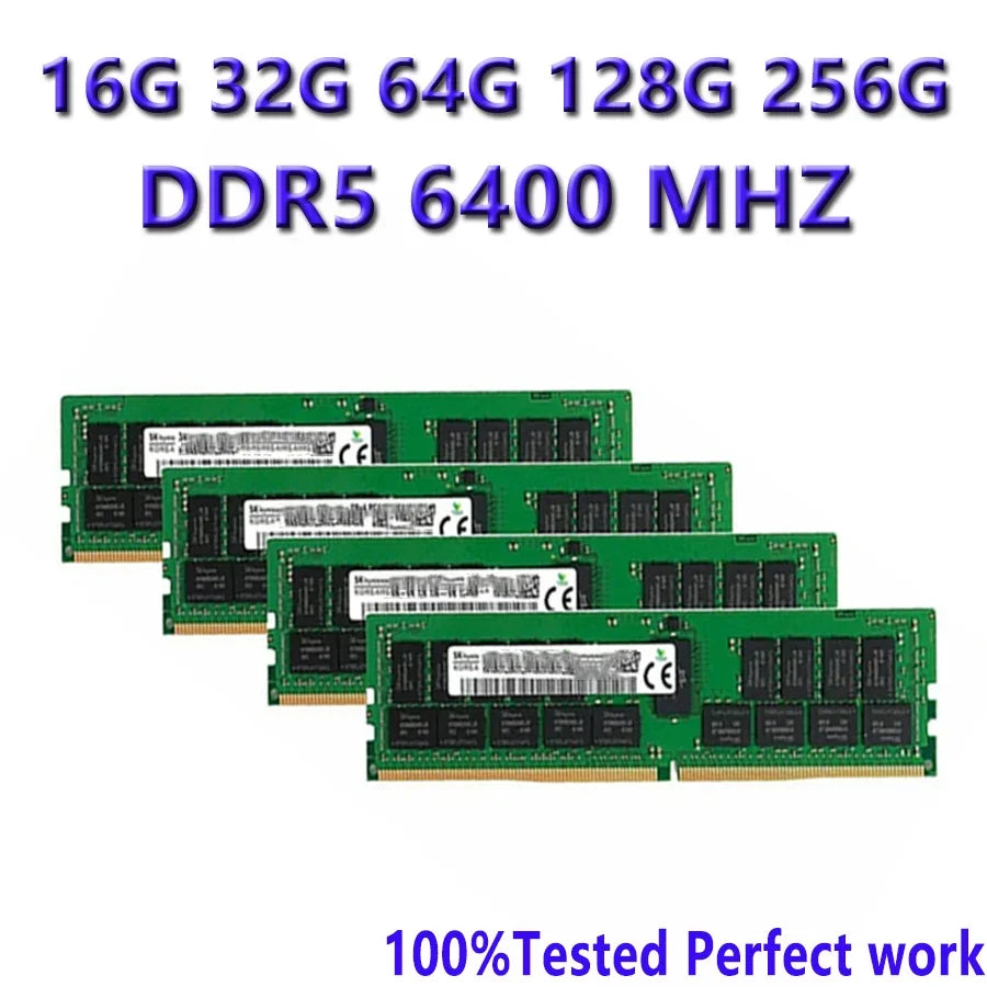 M321RAJA0MB0-CCP 128GB DDR5 6400MHZ 1.1V RDIMM 2R X 4  8G X 4 X 40 288pins Support AI Server 5G & Connectivity