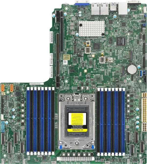 H12SSW-NTR Refurbished Server Use DDR4-3200MHz Motherboard Compatible Tested Approved AMD EPYC 7003/7002 Series Processors PCI-E