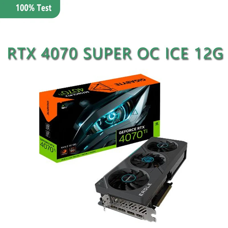 GeForce RTX 4070 SUPER EAGLE OC 12G GV-N407SEAGLE OC-12GD 12GB GDDR6X 192bit Wind Power Cooling System RGB Fusion