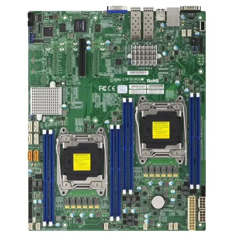 X10DRD-LTP Motherboard LGA2011-3 +2* E5-2696V4 22C/44T 150W CPU Processor +4*16GB = 64GB DDR4-2400mhz Memory for Server
