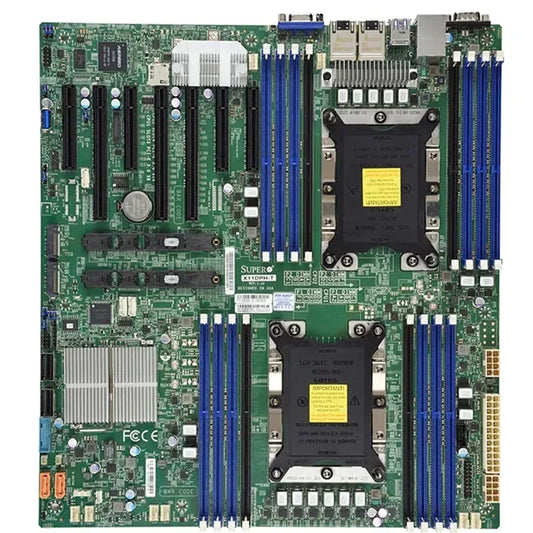 X11DPH-T E-ATX C622 Intel Server Motherboard 7 PCI-E 3.0 Slots Dual LGA3647 Socket 16 -DIMM 4TB RAM DDR4-2933MT SATA Refurbished