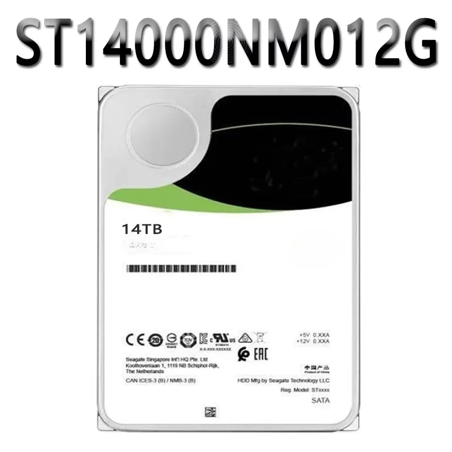 used Enterprise level HDD EXOS ST14000nm012G X16 7200 14TB ENTERPRISE 256MB 3.5 SAS HARD DRIVEwork for server only