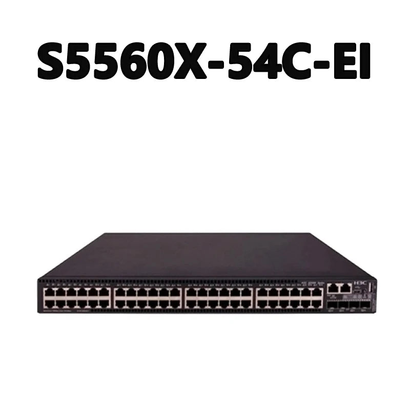 S5560X-54C-EI 2.4Tbps/24Tbps 660Mpps 48 10/100/1000BASE-T Adaptive Ethernet Ports, 4 1/10GE SFP+ Ports