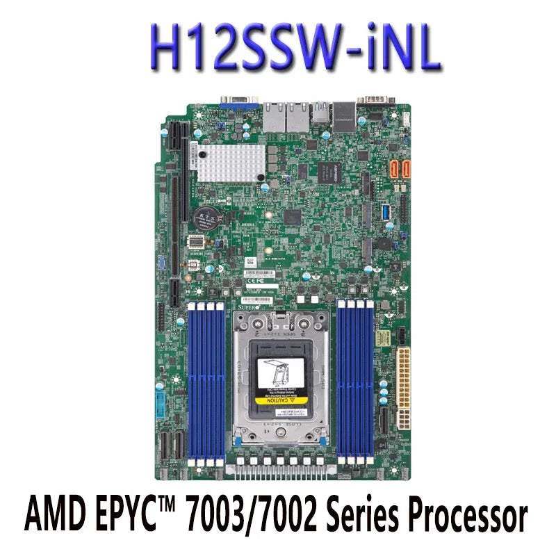 H12SSW-iNL for Motherboards DDR4-3200MHz,AMD EPYC 7003/7002 Series Processor  Processor Tested Well Bofore Shipping