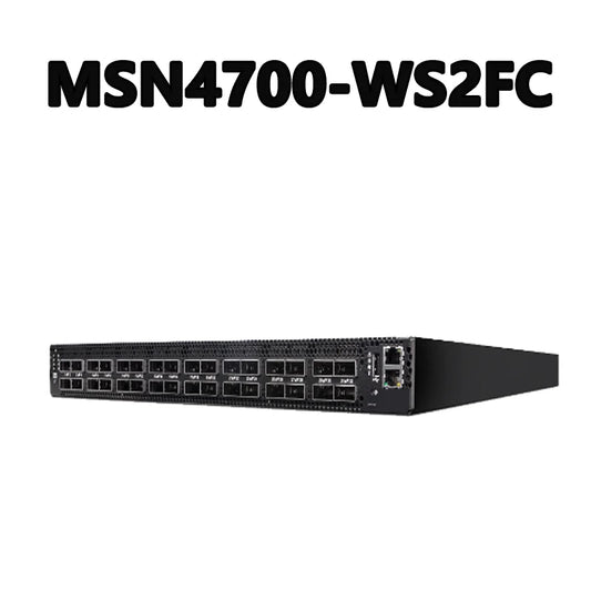 MSN4700-WS2FC 32 QSFP-DD 400GbE 25.6Tb/s 64GB 650ns Quad-core X86 System Memory 16GB