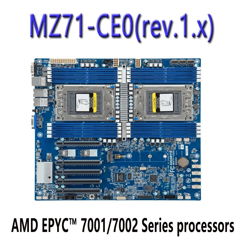 For Gigabyte MZ71-CE0 (rev.1.x)  Motherboard  EPYC 7002/7001 Series Processors DDR4  Tested Well Bofore Shipping MZ71-CEO