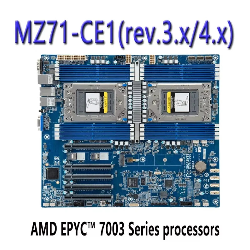 For Gigabyte MZ71-CE1 (rev.3.x/4.x)  Motherboard  EPYC 7003 Series Processors DDR4  Tested Well Bofore Shipping