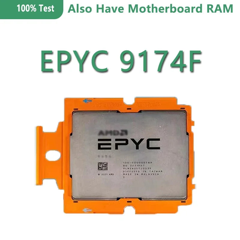 EPYC 9174F  CPU 4.4GHZ 16-Cores 32-Threads 320W L3 CACHE 256MB  NEW Generation XIAOLONG Processor Tested Bofore Shipping DDR5