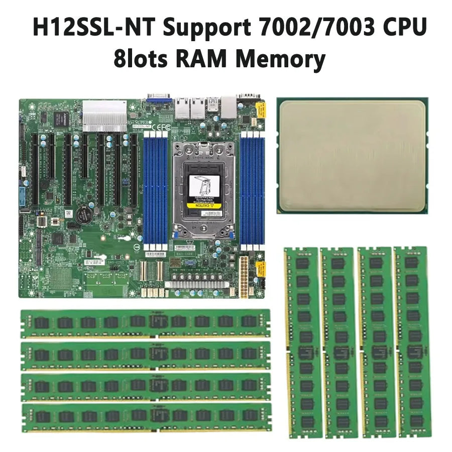 H12SSL-NT Rev 2.0 Server Motherboard +EPYC 7773X 7763 7713P 7713 7663 7643 7573X 75F3 7543P 7543 7513 7473X CPU Processor