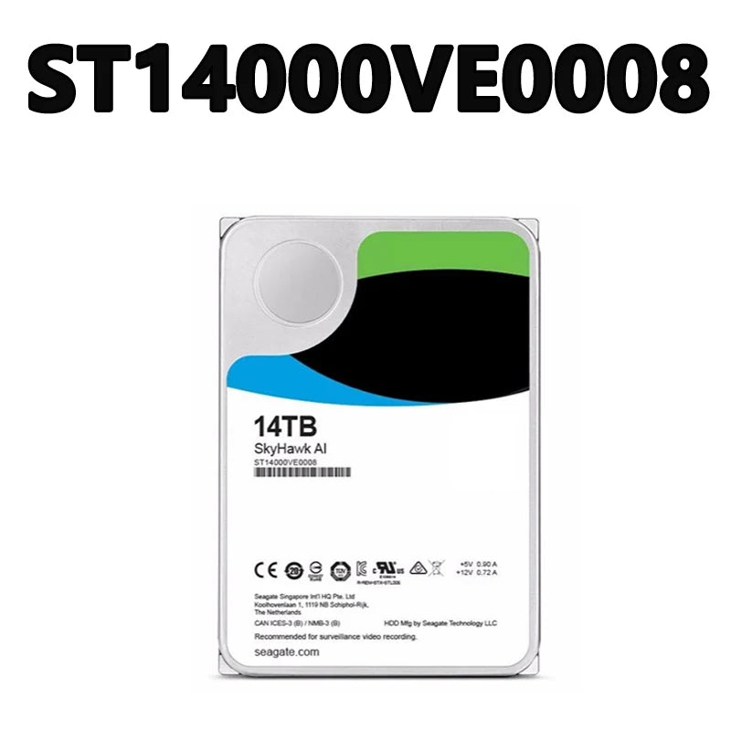ST14000VE0008 14TB Speed Rpm 7200 Transfer Rate 6Gb/s Cache 256MB Interface SATA 6Gb/s 3.5inch HDD