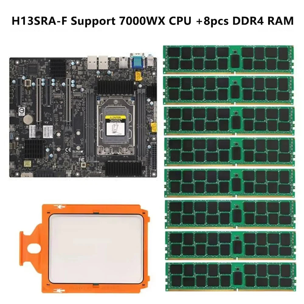 Refurbished H13SRA-F Motherboard Support Threadripper 7945wx 7955wx 7965wx 7975wx 7985wx 7995wx QS Processor/8xRAM DDR4