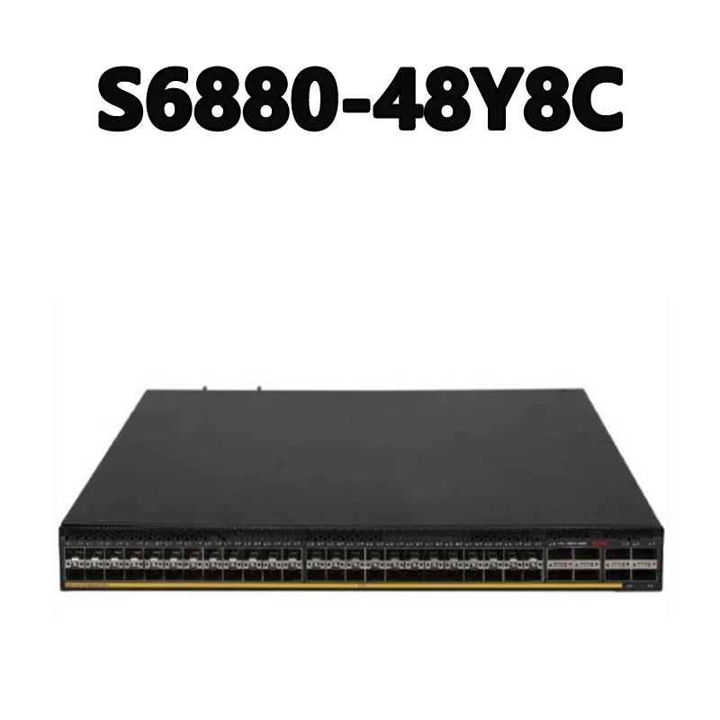 S6880-48Y8C Supports 48 25GE SFP28 Ports, 8 100GE QSFP28 Ports Extremely High Port Density and Powerful Forwarding Capabilities