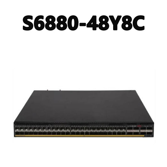 S6880-48Y8C Supports 48 25GE SFP28 Ports, 8 100GE QSFP28 Ports Extremely High Port Density and Powerful Forwarding Capabilities
