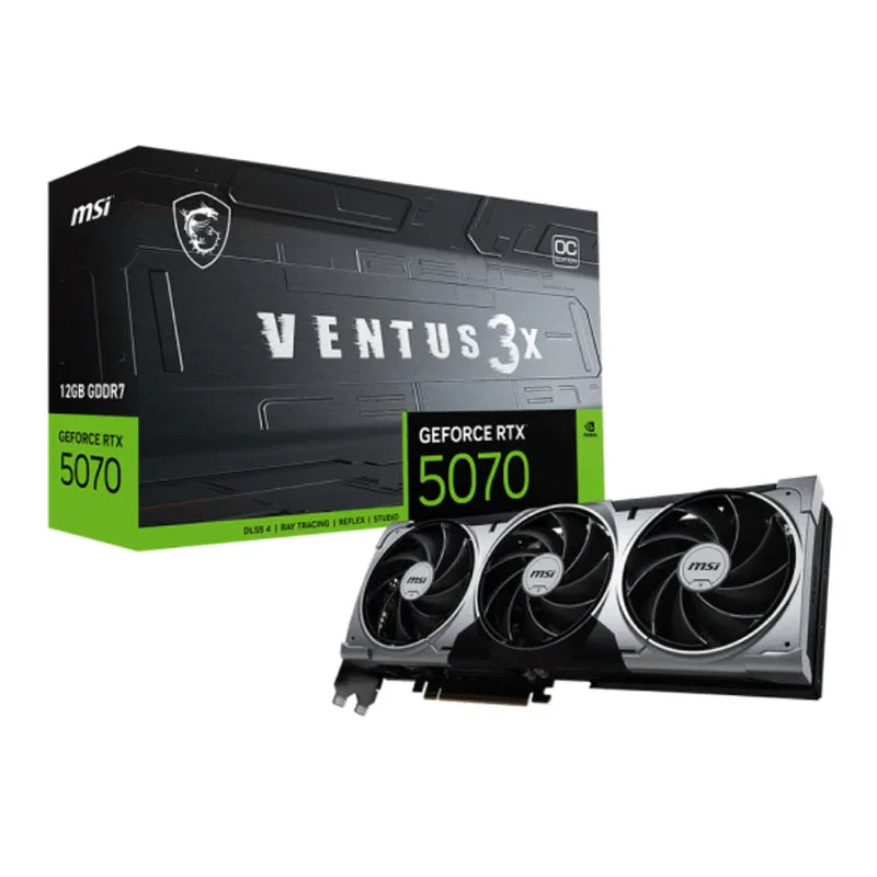 GeForce RTX 5070 12GB VENTUS 3X OC GDDR7 PCI Express 3.0 X16 Graphics Card Fan-Cooled New Extreme Performance 2557 MHz