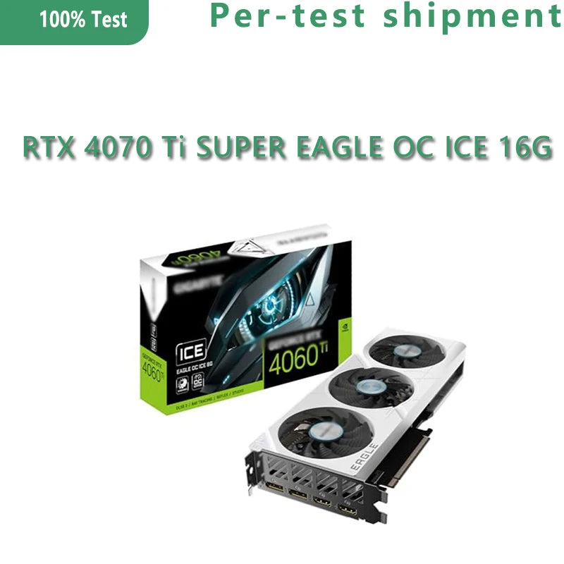 GeForce RTX 4070 Ti SUPER EAGLE OC ICE 16G GV-N407TSEAGLEOC ICE-16GD RGB Fusion 16GB GDDR6X 256bit Wind Power Cooling System