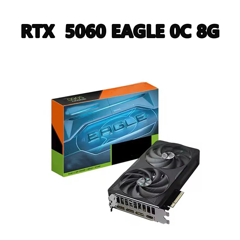 GeForce RTX 5060 EAGLE OC 8G 2550 MHz 28 Gbps 8 GB GDDR7 128 Bit PCI-E 5.0 4.6 450W 8 Pin*1