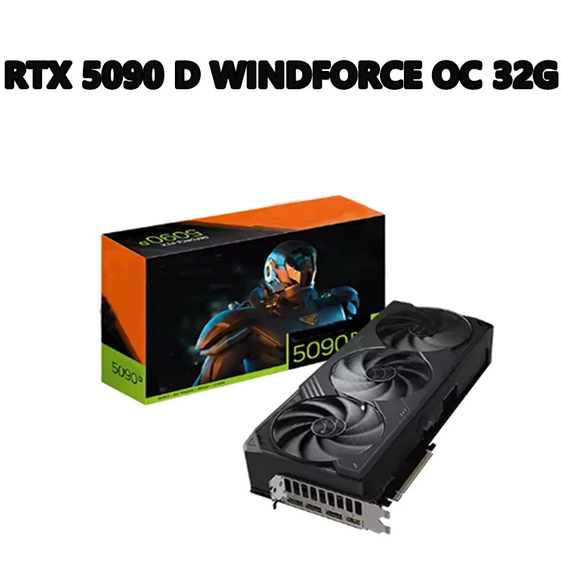 GeForce RTX 5090 D WINDFORCE OC 32G 2467 MHz 28 Gbps 32 GB GDDR7  512 Bit PCI-E 5.0 1000W  16 Pin*1