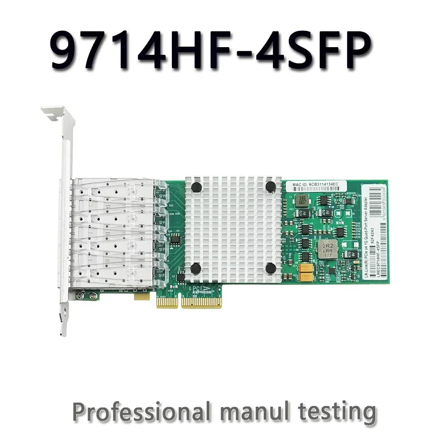 LR-LINK LERC9714HF-4SFP Wireless External 1000Mpbs Quad-port SFP Gigabit Server Adapter PCI Express X4 ChatGpt I350 Chips Basde