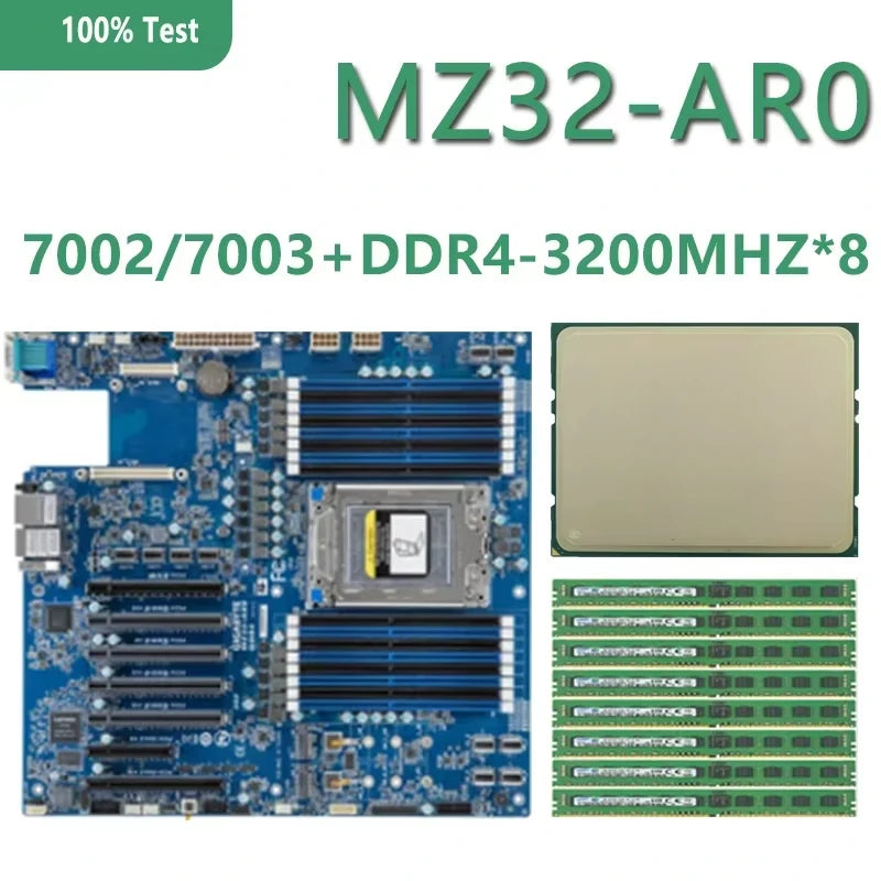 MZ32-AR0 Rev 2.0 Motherboard + EPYC 7402P 7452 7V12 7352 7302 7282 7272 7262 7252 7D12 CPU Processor 16 Channels Memory RAM DDR4