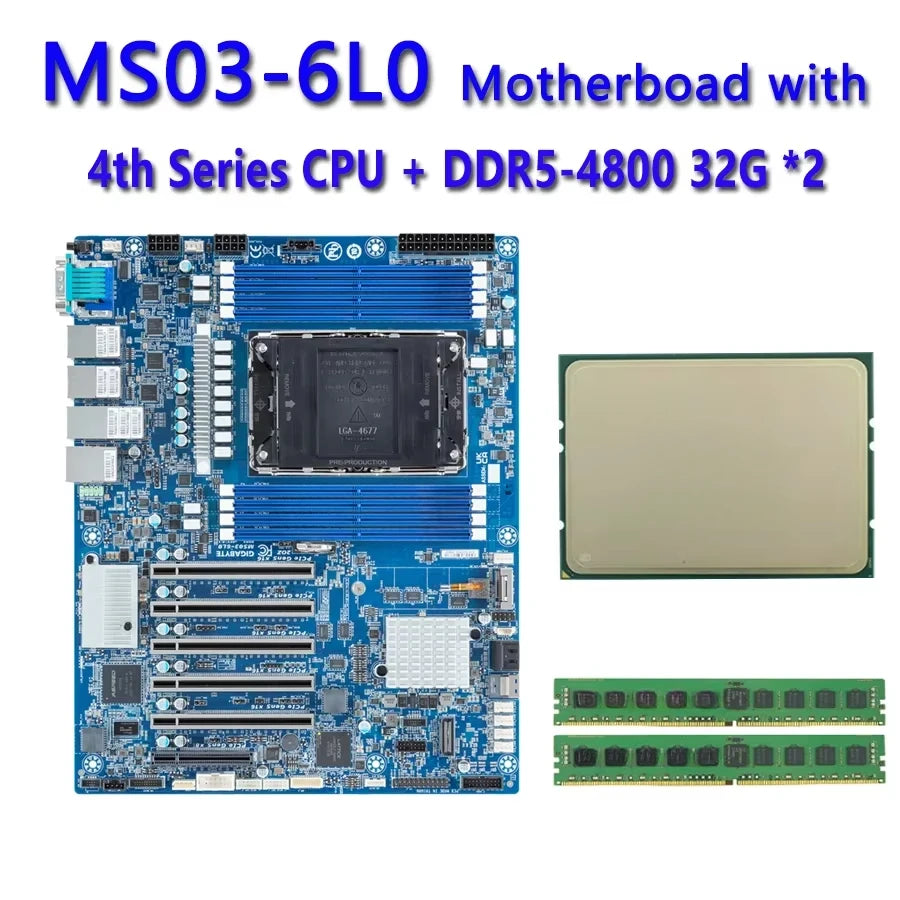 MS03-6L0 REV1.X + 32GB DDR5-4800 +  5411N 8490H 8470Q 8470N 8470 8468H 8468 8461V 8458P 8454H 8452Y 8450H 8444H CPU