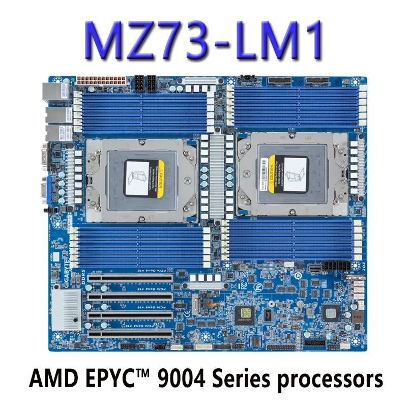 For Gigabyte MZ73-LM1 (rev.1.0) Motherboard  EPYC 9004 Series Processors  DDR5 Processor Tested Well Bofore Shipping