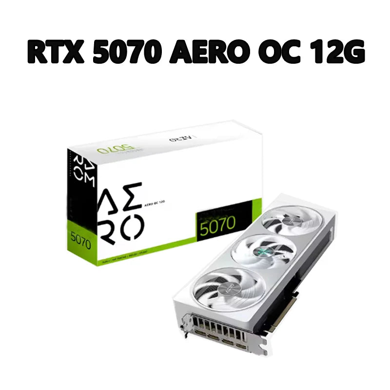 GeForce RTX 5070 AERO OC 12G 2625 MHz 28 Gbps 12 GB GDDR7 192 Bit PCI-E 5.0 DirectX 12 API 750W 16 Pin*1