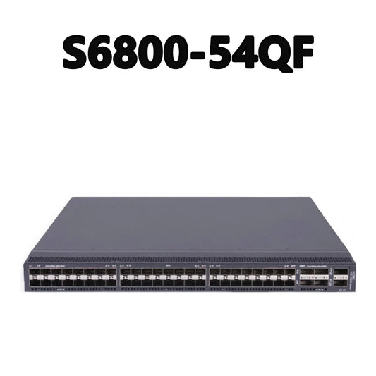 S6800-54QF 2.56Tbps/23.04Tbps 1080Mpps 10/100/1000Mbps Supports Store-forward Mode and Cut-through Mode 6 QSFP+ Ports