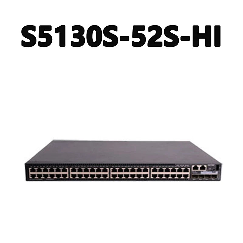 S5130S-52S-HI 48 1G/10/100/1000BASE-T Ethernet ports 4 1/2.5/10GE BASE-X SFP+ 10GbE ports modular redundant dual power supplies