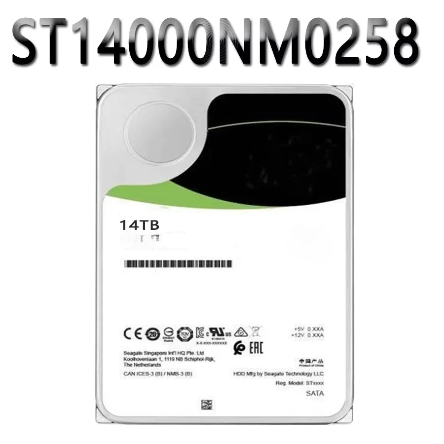 Enterprise level HDD EXOS ST14000nm0258 X14 7200 14TB ENTERPRISE 256MB 3.5 SAS HARD DRIVEwork for server only