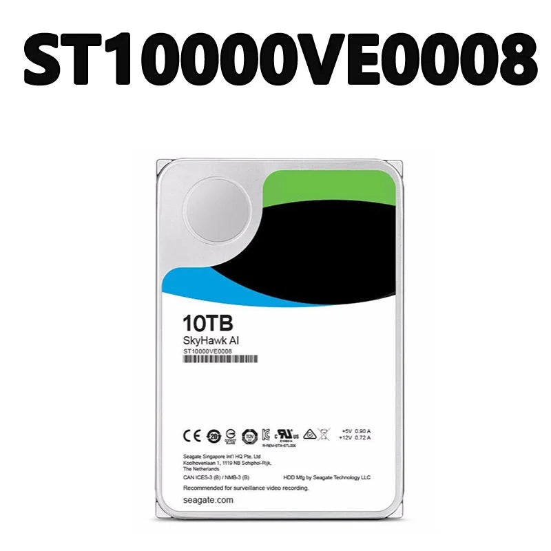 ST10000VE0008 Capacity 10TB SATA Cache 256M RPM 7200 RPM SATA 6Gb/s 3.5inch HDD