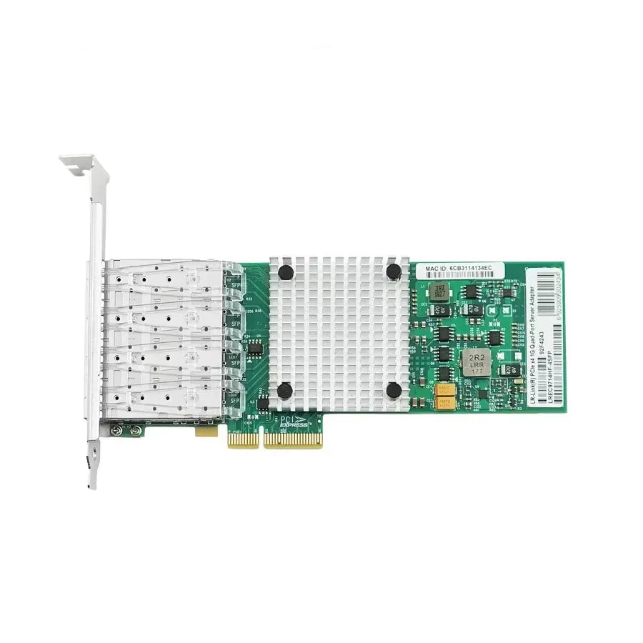 LR-LINK LERC9714HF-4SFP Wireless External 1000Mpbs Quad-port SFP Gigabit Server Adapter PCI Express X4 ChatGpt I350 Chips Basde
