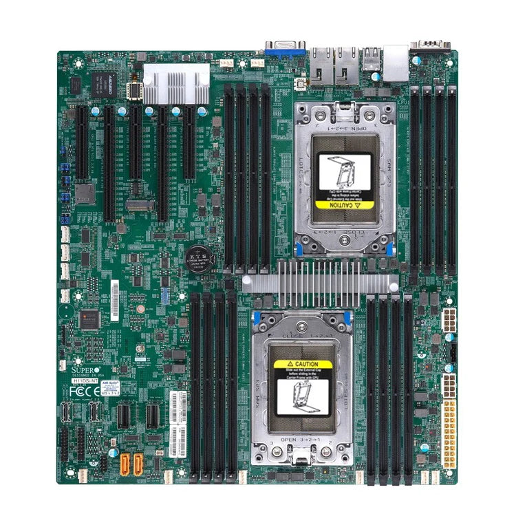For H11DSI-NT REV2.0 Motherboard Socket SP3 +2* EPYC 7F72 24C/48T 240W CPU Processor +8* 32GB = 256GB DDR4 2933mhz RAM Memory