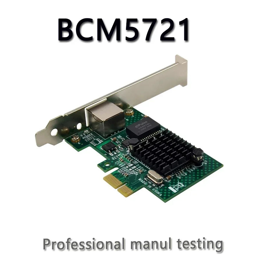 BCM5721 Gigabit Network Card PCI-E X1 Gigabit Single-Port Server Network Card Compatible With WOL PXEVLAN