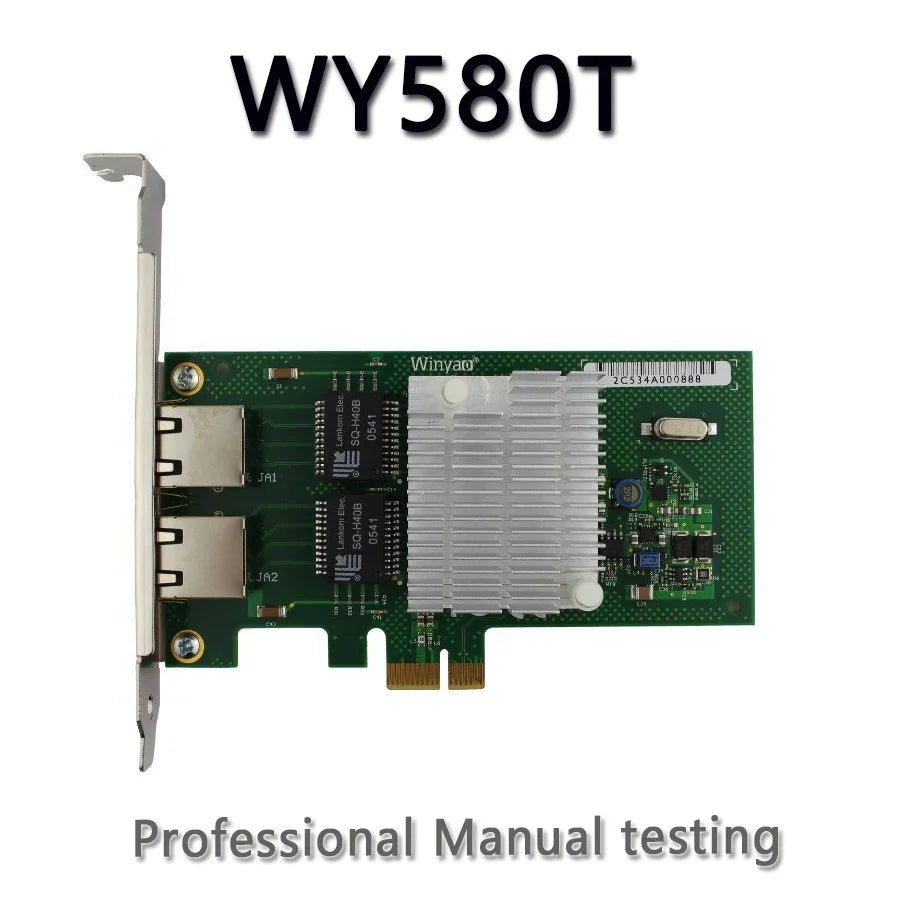 WY580T PCI-e X1 2x RJ45 Gigabit Ethernet Network Adapter NIC For Desktop Computer 82580 I340T2 VLAN Diskless Ros