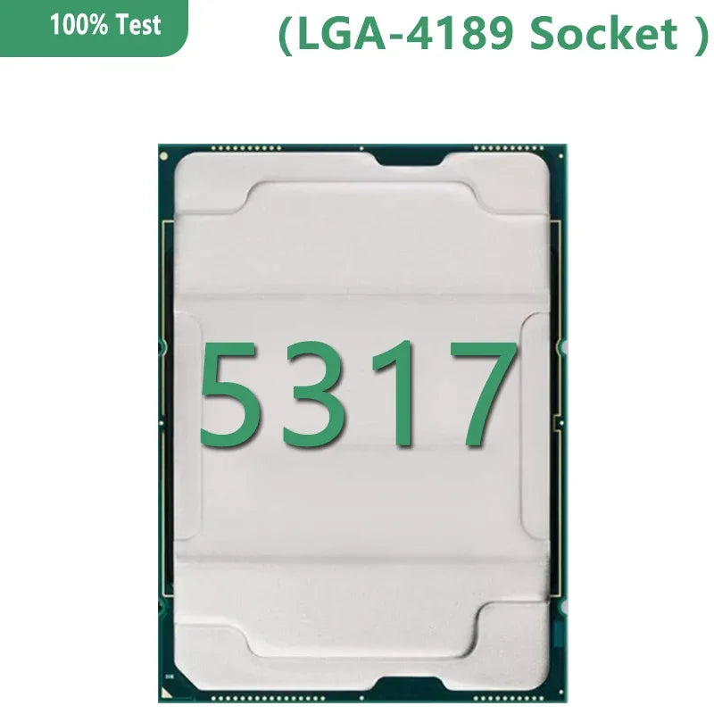 Xeon 5317 CPU Platina 3.6GHZ 12C/24T 18MB CPU 150W Processador LGA 4189 for 4189