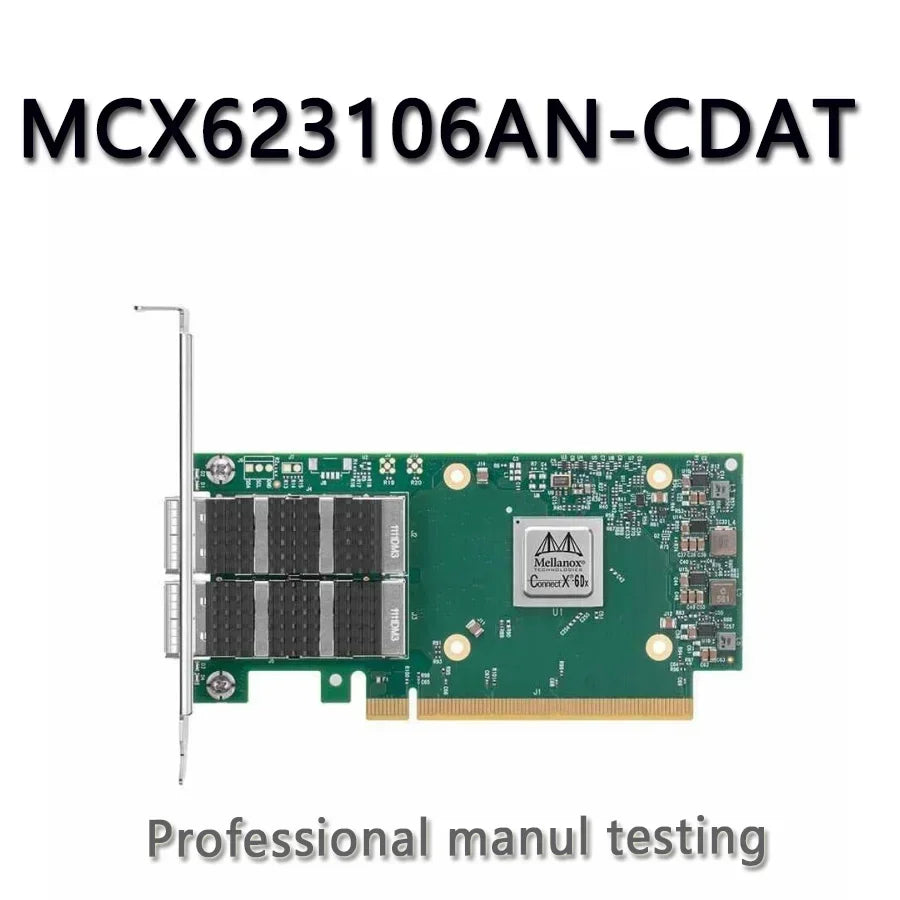 NEW MCX623106AN-CDAT Network Adapter Card ConnectX-6 EN 100GbE Dual-Port QSFP56 PCIe 4.0 x16 No Crypto Tall Bracket