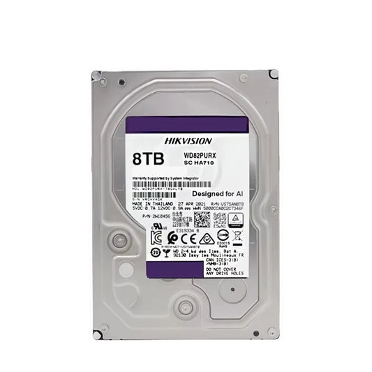WD82PURX/WD81PURX/WD85PURU/WD84PURU / WD80PURX Capacity 8TB Speed 7200 Rpm Interface Type SATA Cache Capacity 256MB 3.5-inch HDD