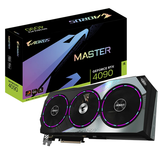 Graphics Card AORUS GeForce RTX 4090 MASTER 24G GDDR6X 384-bit Memory LCD Edge View RGB Fusion Video Card GV-N4090AORUS M-24GD