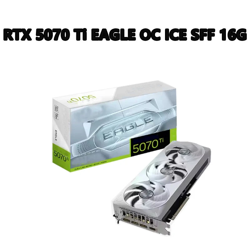 GeForce RTX 5070 Ti EAGLE OC ICE SFF 16G 2542 MHz 28 Gbps 16GB GDDR7 256 bit PCI-E 5.0  DirectX 12 API 750W 16 pin*1