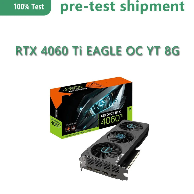New GeForce RTX 4060 TI Eagle OC 8GB GDDR6 128bit PCI-E 4.0 Fan 2xDisplayPort 1.4 2xHDMI 2.1a Graphics Card