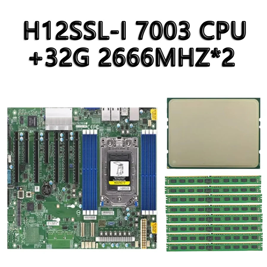 Used H12SSL-I MBD EPYC 7773x 7663 7763 7713P 7643 7573x 75F3 7543P 7513 7473x 7453 74F3 7443P 73F3 7313P 7343 SP3 SATA Four